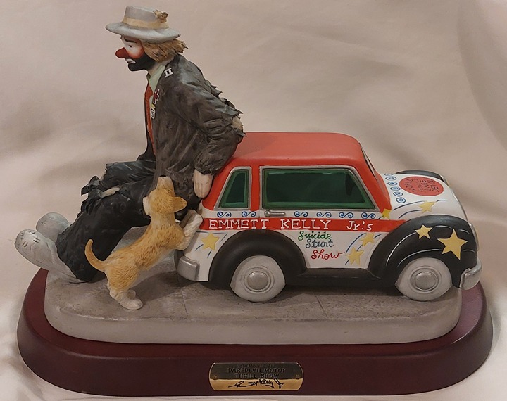 Emmett Kelly Jr DareDevil Motor Thrill Show 35th Anniversary #33 of 5000 w/Base