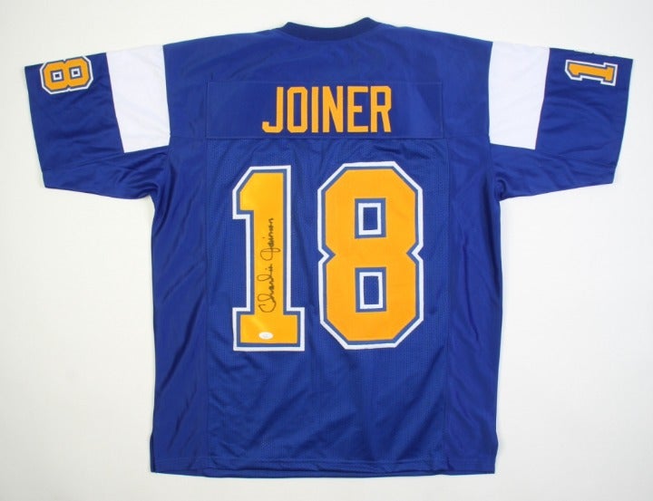 CHARLIE JOINER SIGNED CUSTOM SAN DIEGO CHARGERS XL JERSEY JSA #II65575