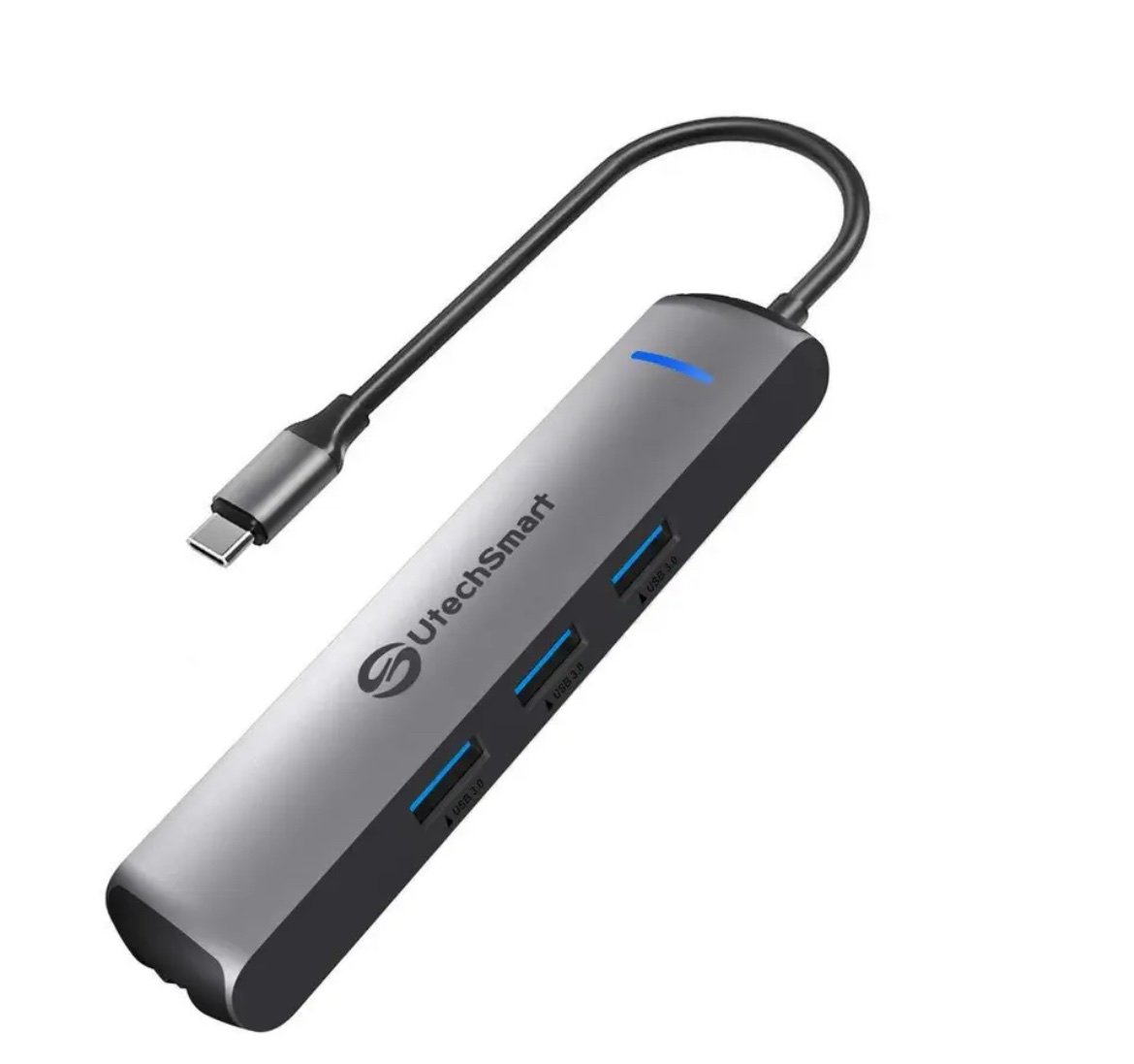 USB C Hub 6 in 1 C to HDMI Adapter 1000M Ethernet Power Delivery PD Charging