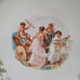 Calendar Plate 1910 Ladies & Cherub in Chariot Dresden China Antique Germany