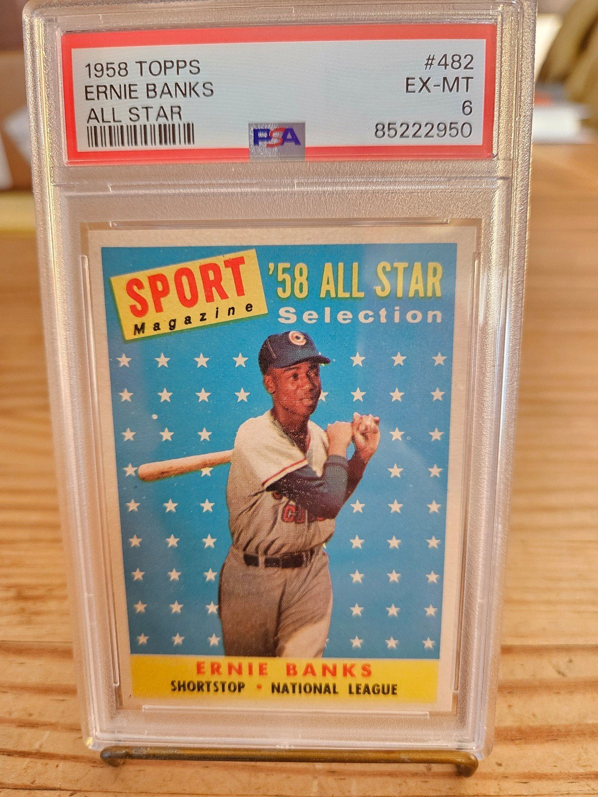 1958 Topps Ernie Banks All Star #482 PSA EX-MT 6
