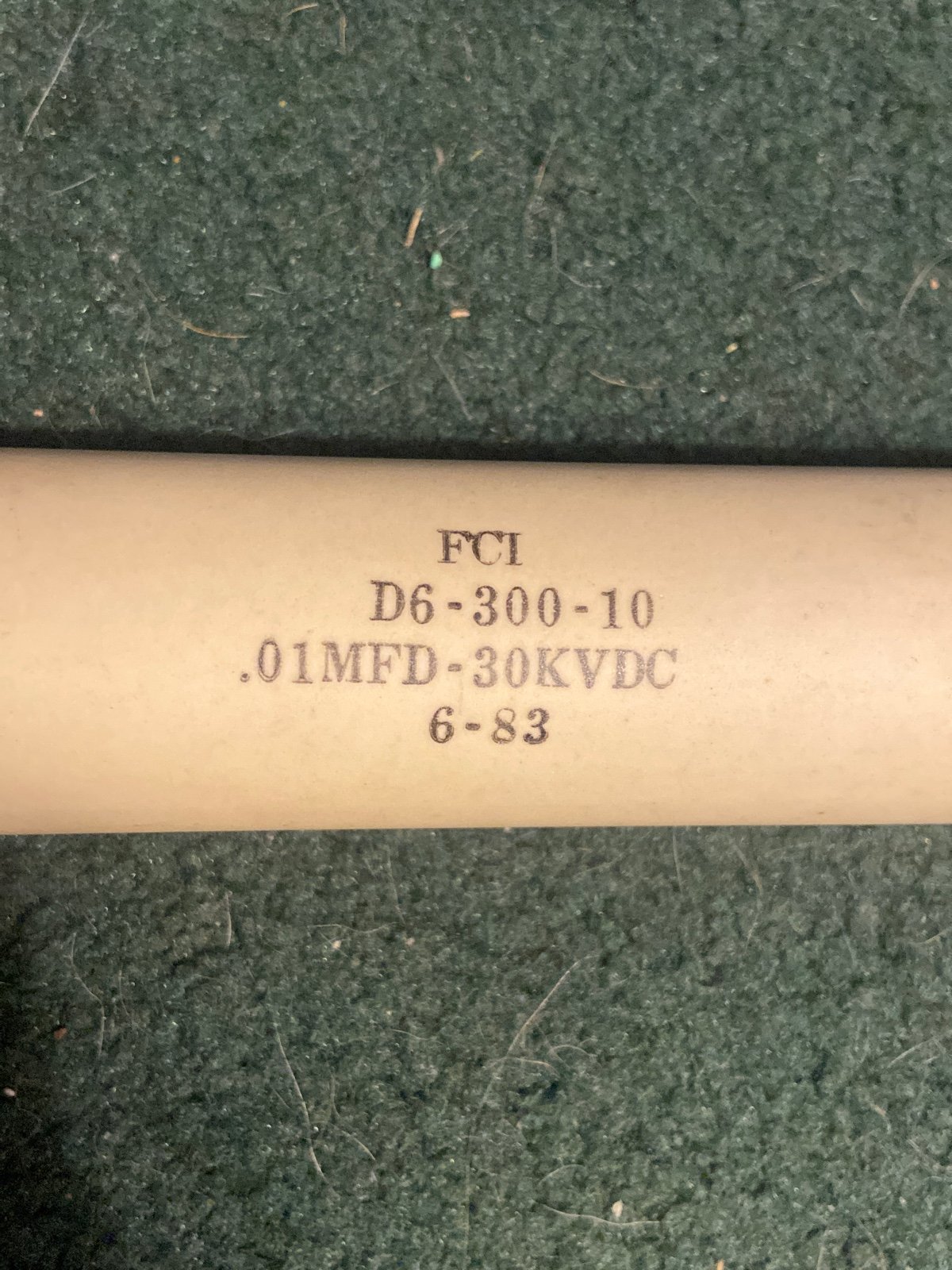 FCI D6-300-10 .01MFD 30KVDC Capacitor