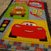 CARS The Disney Movie Handmade Embroidered Top with BLUE MINKY Back 28 x 40