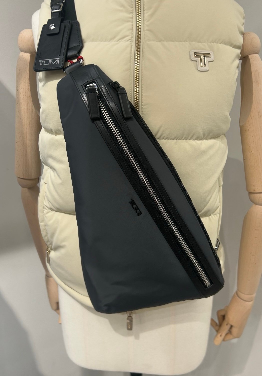 NWT TUMI Bricklen Large Sling Charcoal Gray