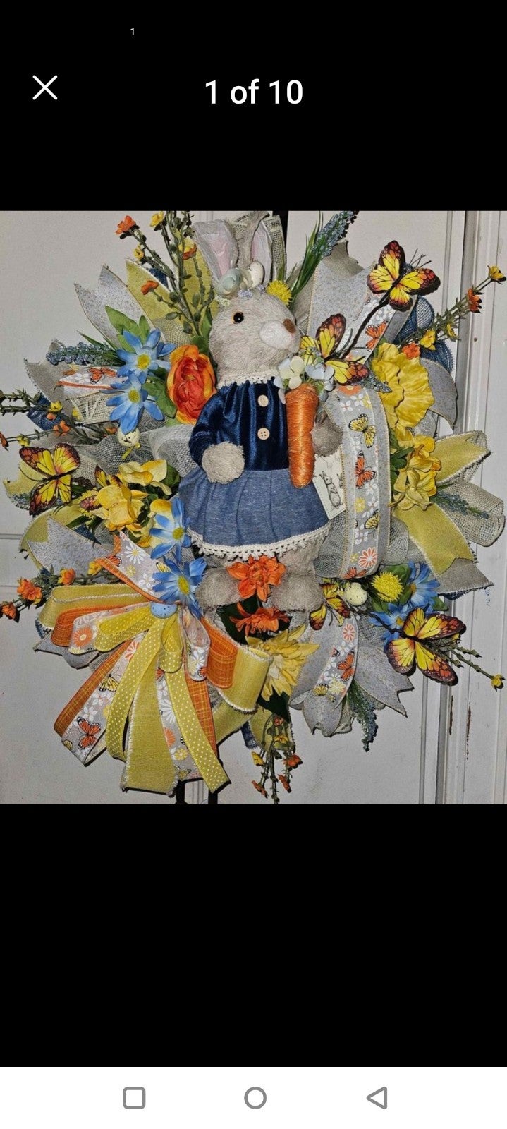 Easter sisal bunny wreath
