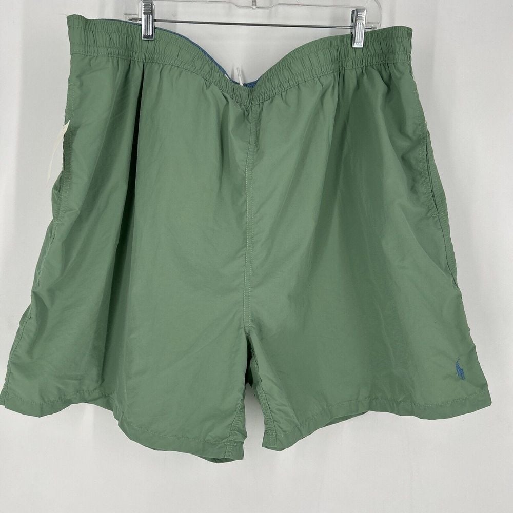 Polo Ralph Lauren Swim Shorts Trunks Men 3XB XXXL Green Blue Pony NWT