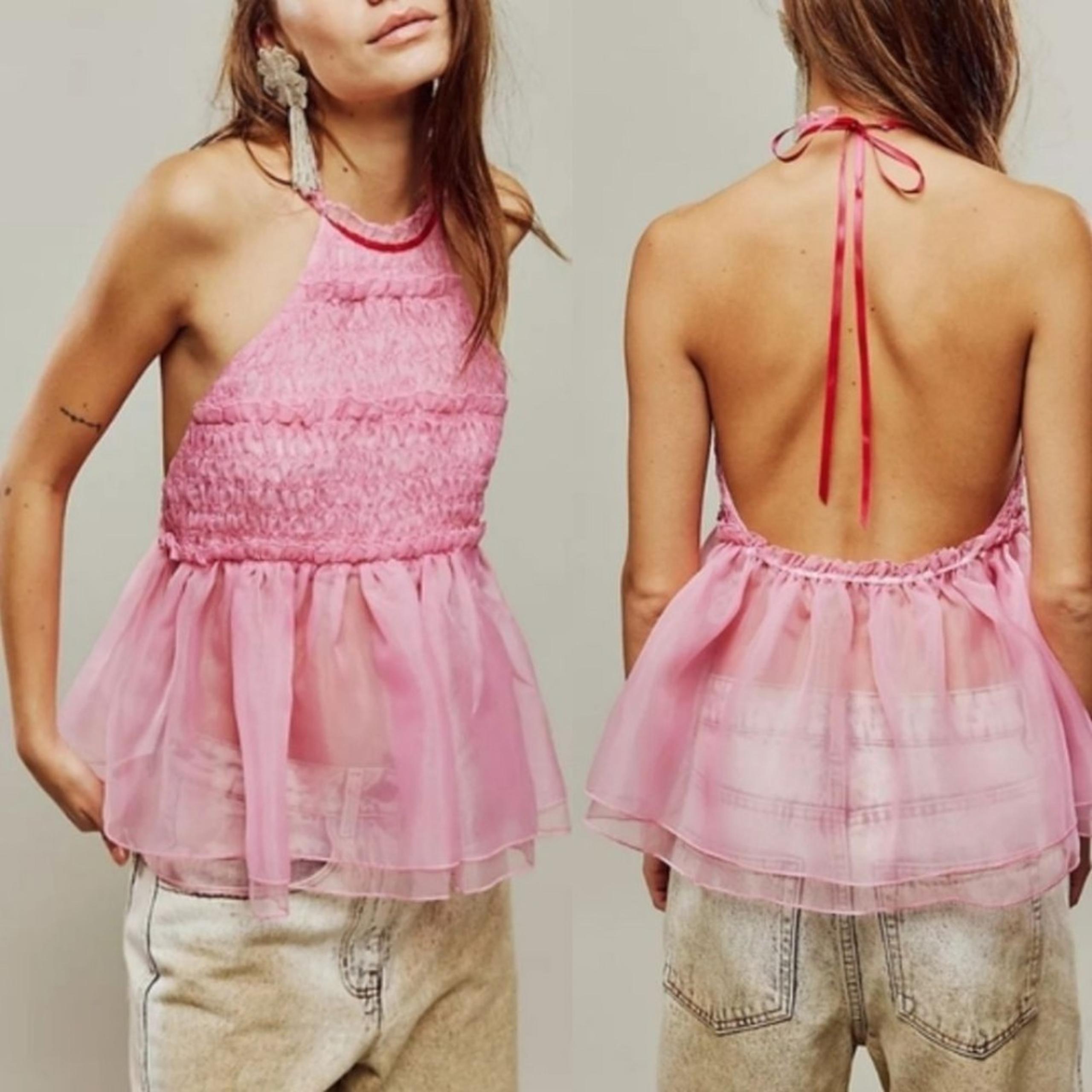NWOT Free People Cupcake Cutie Halter Top Large