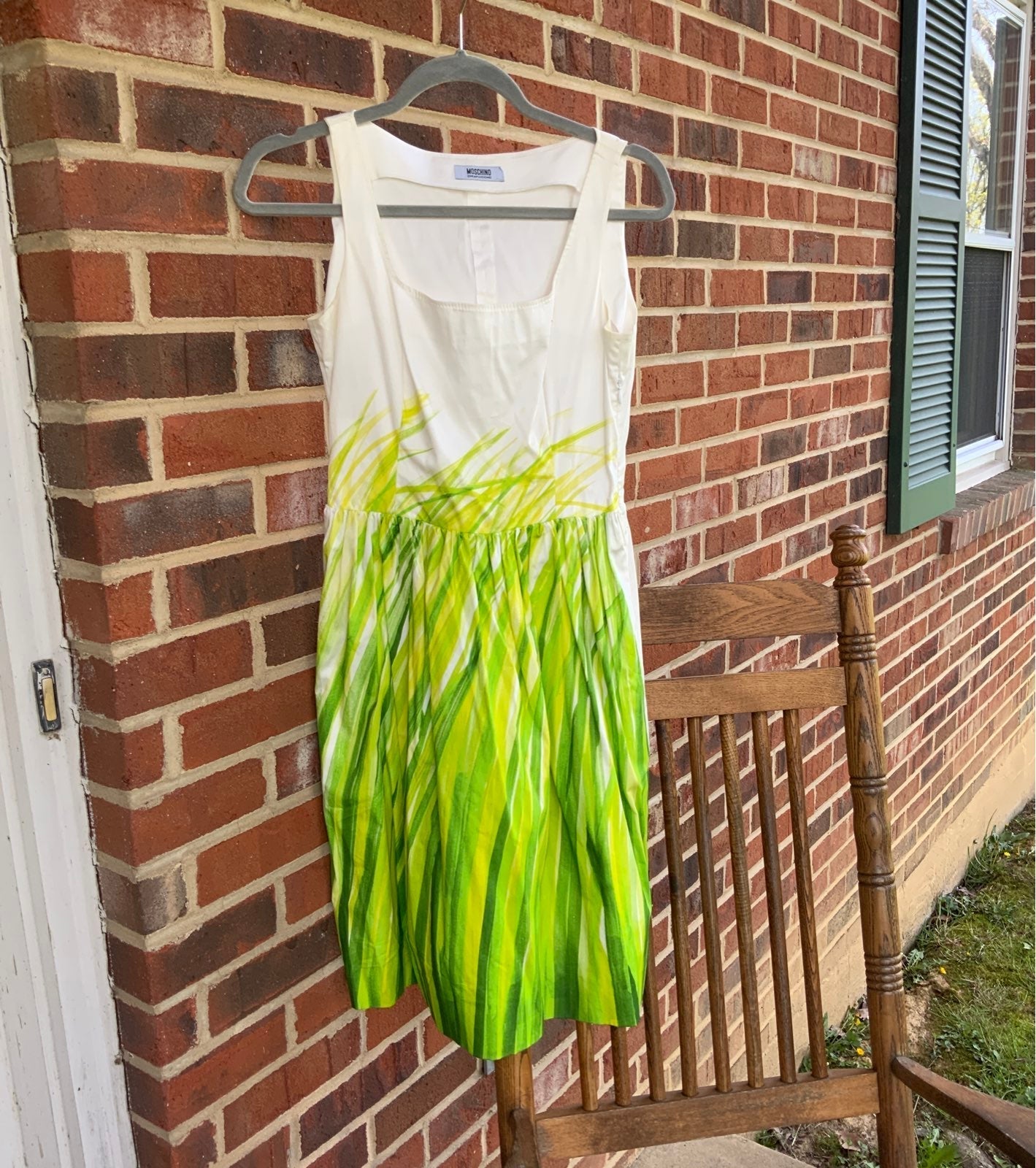 MOSCHINO CHEAPANDCHIC Spring Grass Dress w Pockets