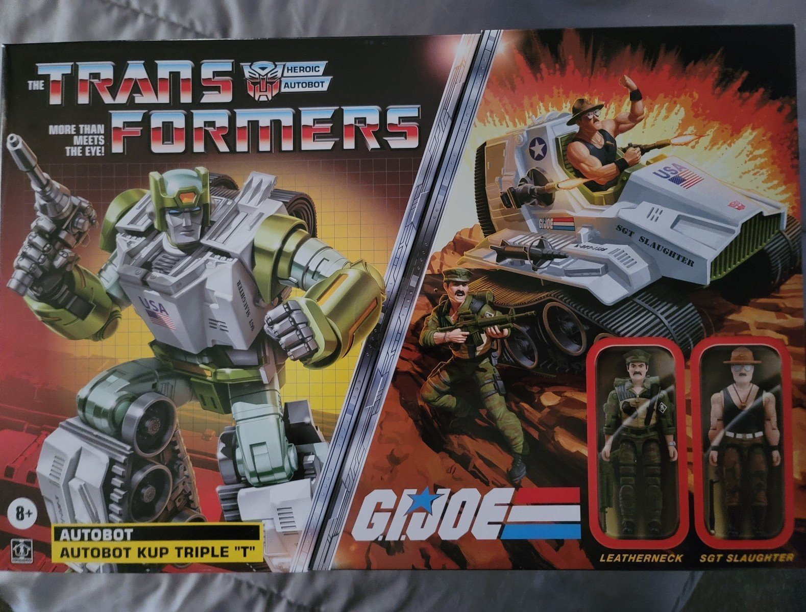 Transformers/gi joe kup triple t and leatherneck and sgt slaughter