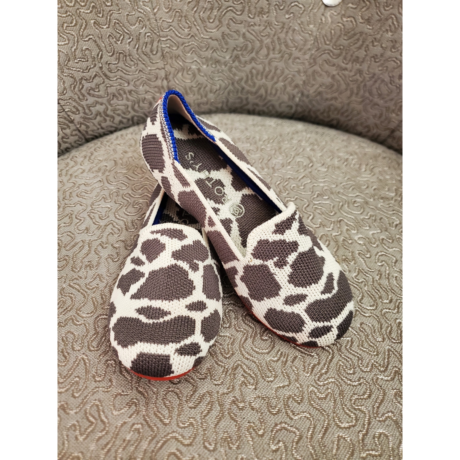 Rothy's Cow Print Loafers, Like New, Size 11 Kids