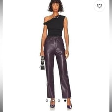 NWT Agolde Recycled Leather Blend 90s Pinch Waist Pants size 28