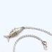 Vintage silver articulated fish pendant necklace