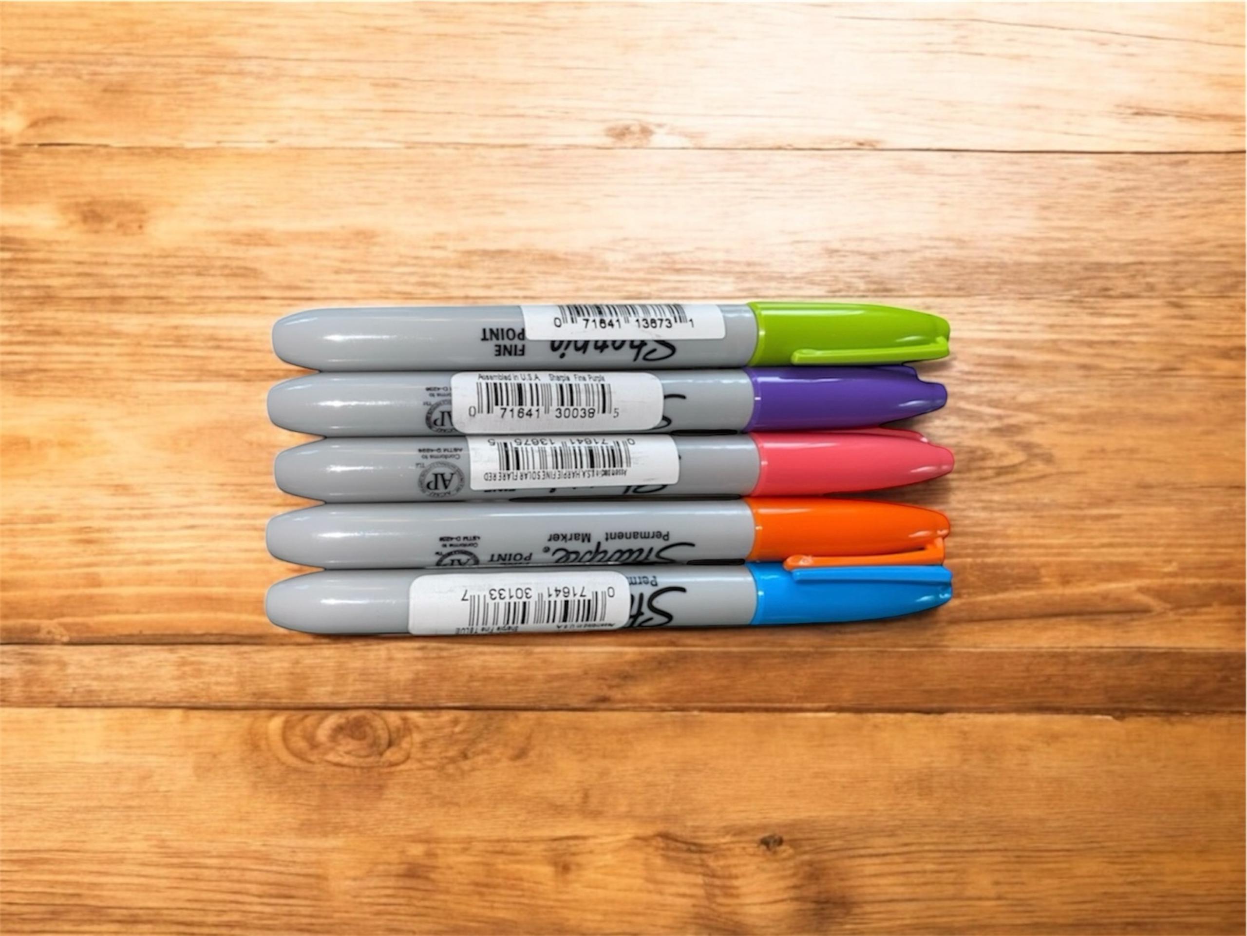 Lot of 5 Sharpie Fine Point Markers-BRAND NEW