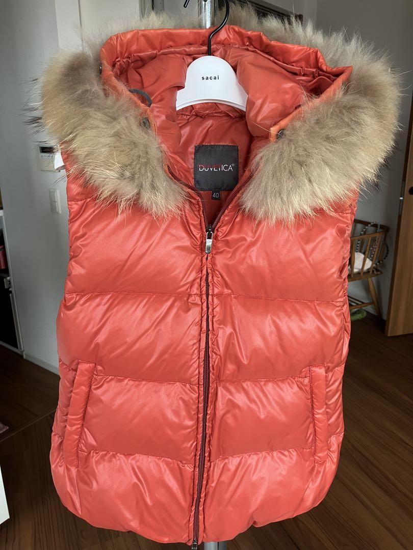 DUVETICA Down Vest Orange Size 40