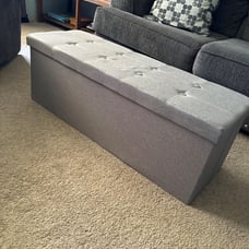 43.3 inches Folding Storage Ottoman Bench Storage Chest Footrest