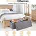 43.3 inches Folding Storage Ottoman Bench Storage Chest Footrest