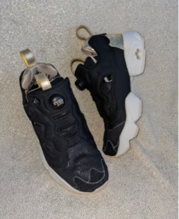 Rare SAMPLE Reebok InstaPump Insta Pump Fury OG shoes sz 7 retro black gold