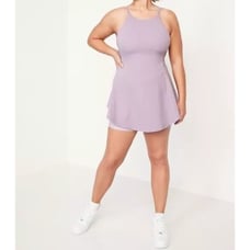Old Navy Sleeveless PowerSoft 2in1 Performance Skort Dress, Lilac, Size XL