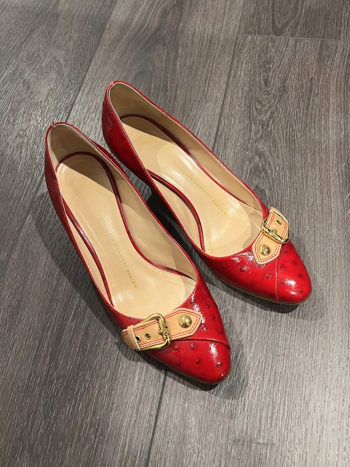 giuseppe zanotti red heels size 37 authentic