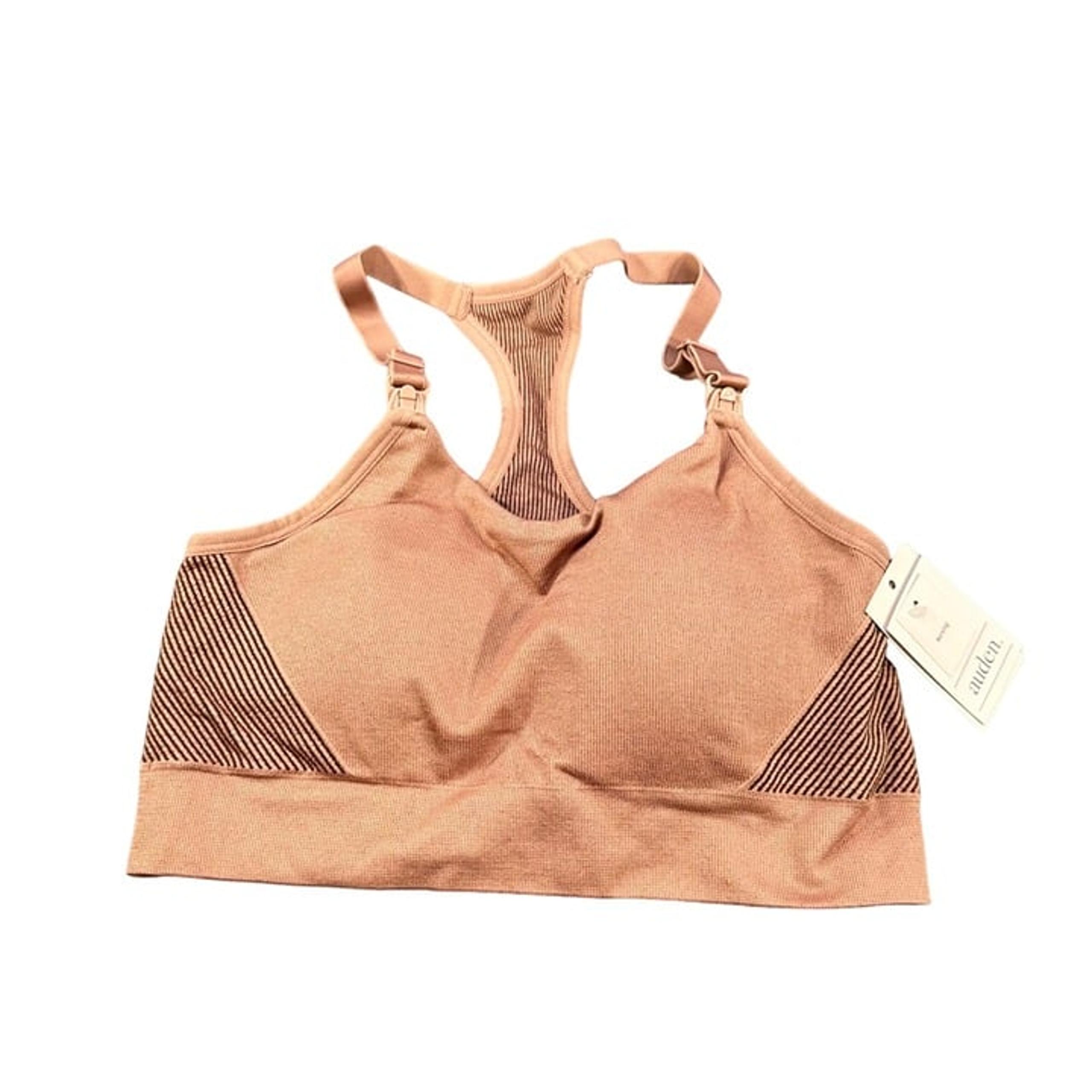 Auden Women's Size Small Nursing Bra Yoga Lightly Lined Mauve Burgundy New