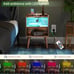 Night Stand with Charger Station, Bedside Table with LED Lights