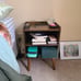 Night Stand with Charger Station, Bedside Table with LED Lights