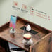 Night Stand with Charger Station, Bedside Table with LED Lights