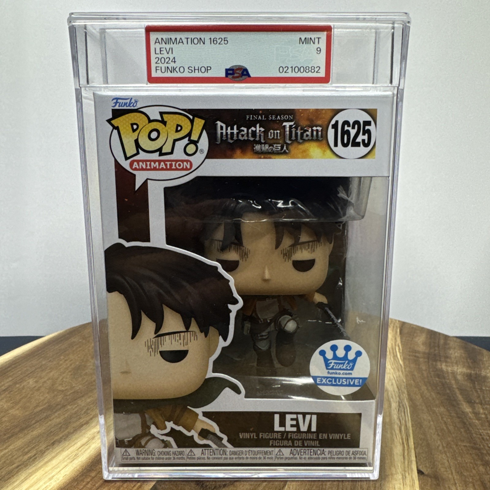 Captain Levi Attack on Titan Animation 1625 Funko Pop! Exclusive PSA 9 GEM MT