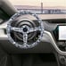 BRAND NEW UNIVERSAL 350MM Skull Graphic Acrylic Deep Dish 6 Holes Steering Wheel
