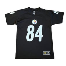 Lady's Pittsburgh Steelers Antonio Brown NFL #84 Black & Yellow jersey SZ large