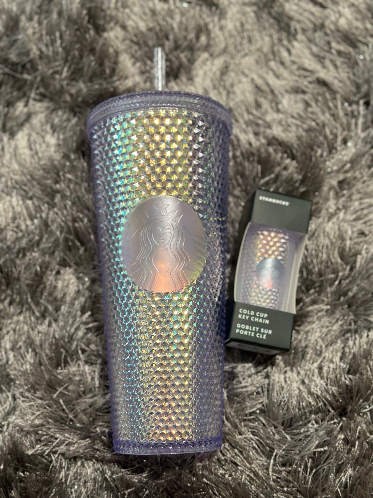 Starbucks Unicron iridescent studded w/ keychain