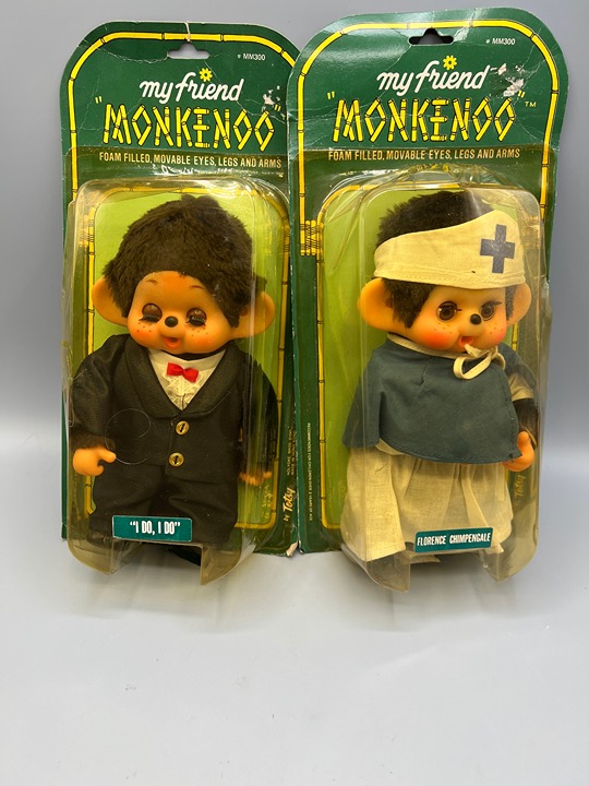 2 Vintage My Friend Monkenoo Dolls