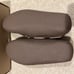 L.L. Bean Chocolate Brown Flannel Lined leather Moccasin Slipper sz 6 NEW