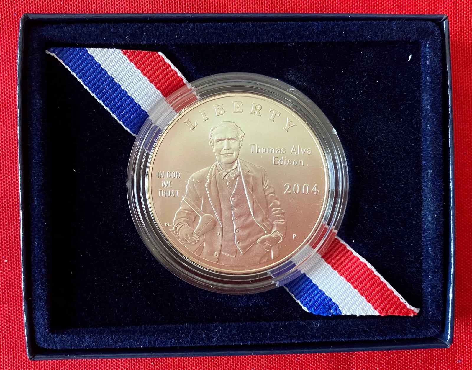 2004 Tomas A. Edison UNC Silver Dollar. C-75.