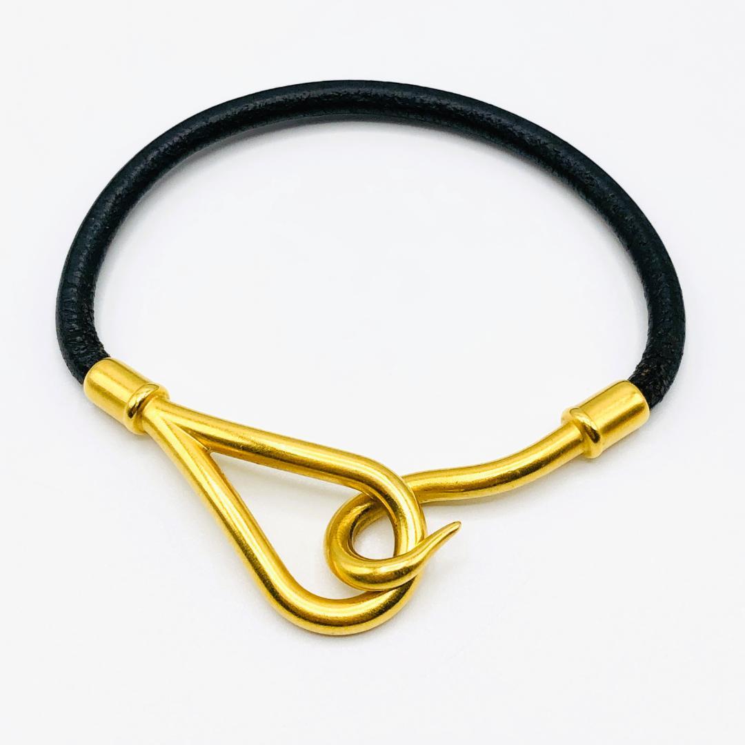 HERMES Hermes Jumbo Bracelet Brown Gold