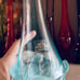 Vintage Viking Aqua Blue Stretch Swung Vase