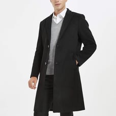 Nwot zeetoo Men's Wool Peacoat Winter Buttons Jacket Windproof Classic Pea Coat