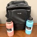 Bindle Sip & Stash Water Bottle 24oz Set Blue & Pink Lot + Backpack Brand New