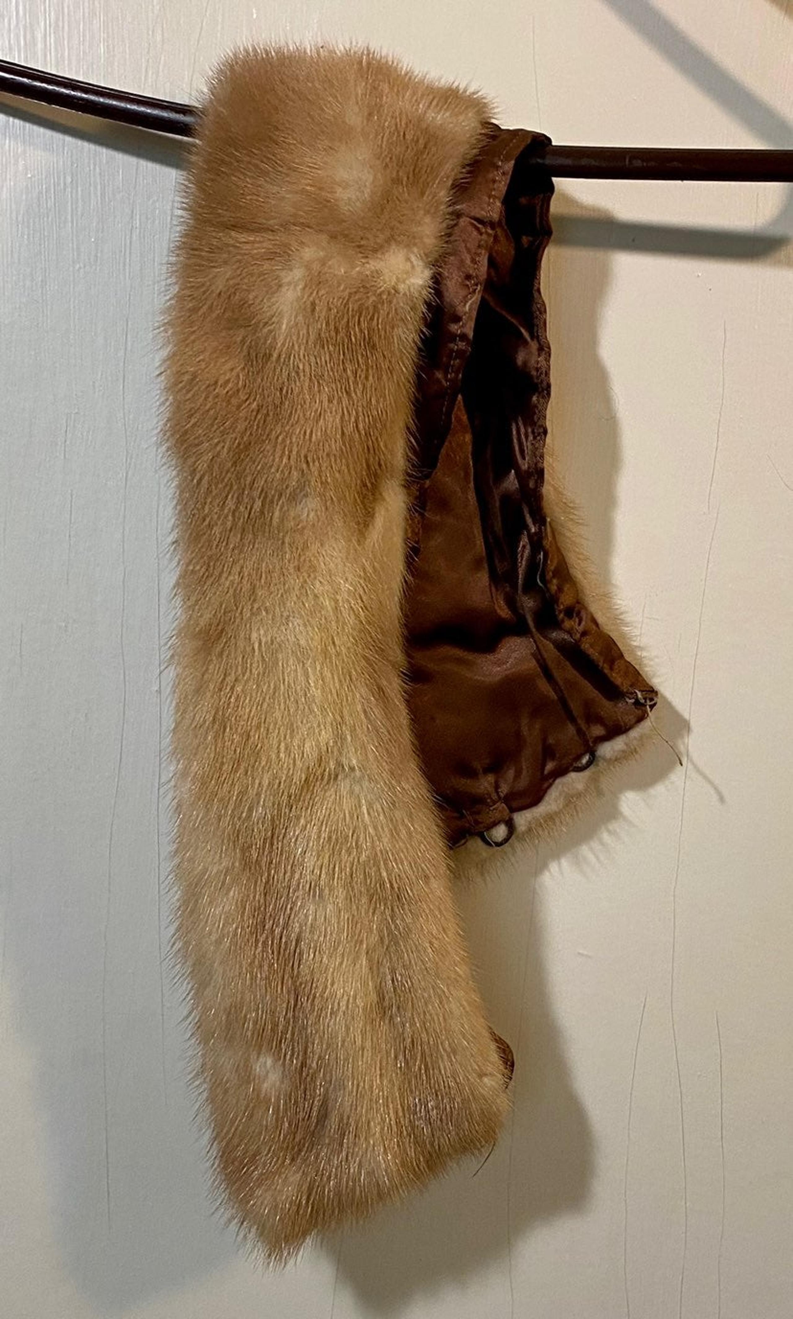 Vintage Blond Mink Fur Collar 26in