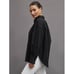 NWT CARBON38 Oversized Button Up Shirt Size Small Black Cotton Casual