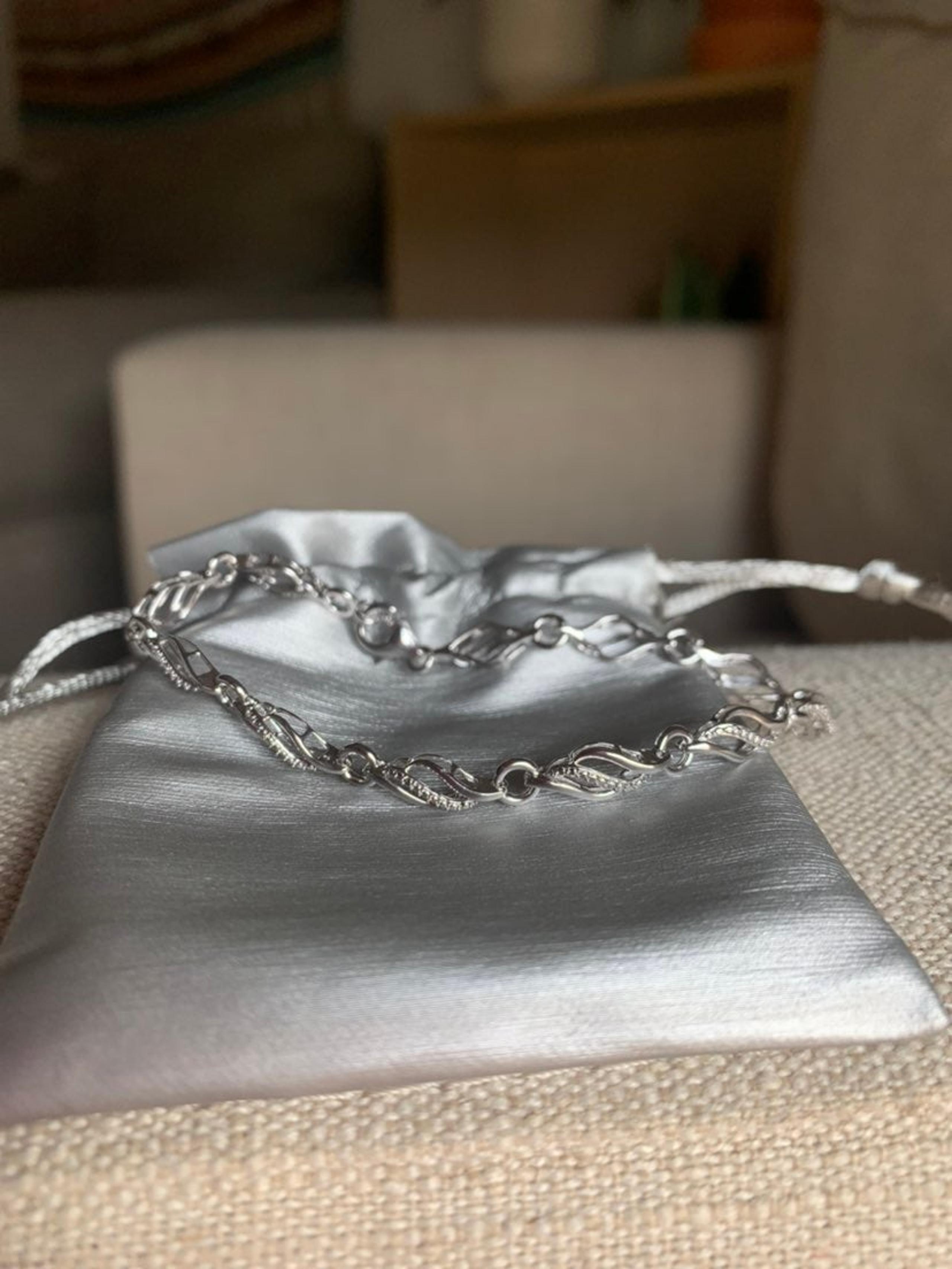 Women's 925 Silver Beaded Snake