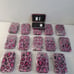 Lot of 15 Ashley Stewart Sparkly Pink and Purple Manicure Grooming Case Pouch
