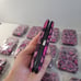 Lot of 15 Ashley Stewart Sparkly Pink and Purple Manicure Grooming Case Pouch