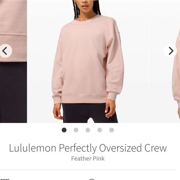 Lululemon Perfectly Oversized Crew Sweatshirt Nude Pink