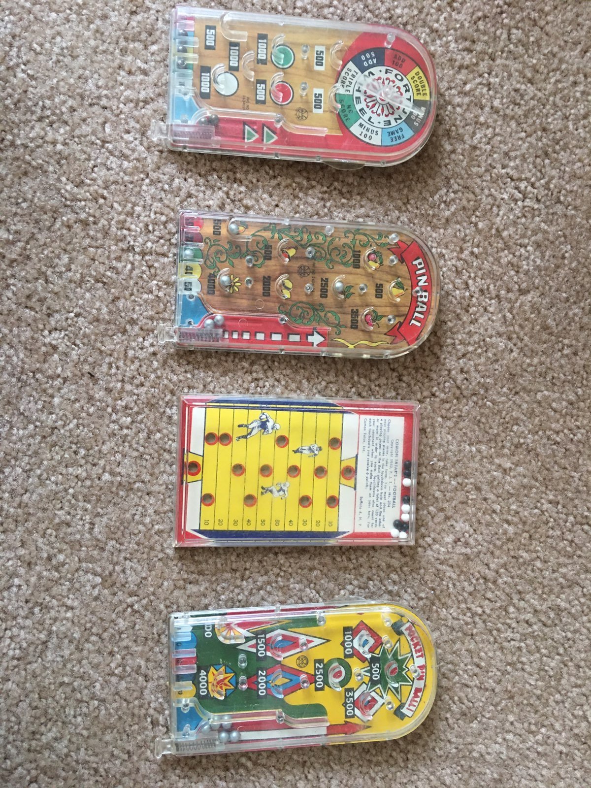 Antique Hand Held Pin Ball Games (4)