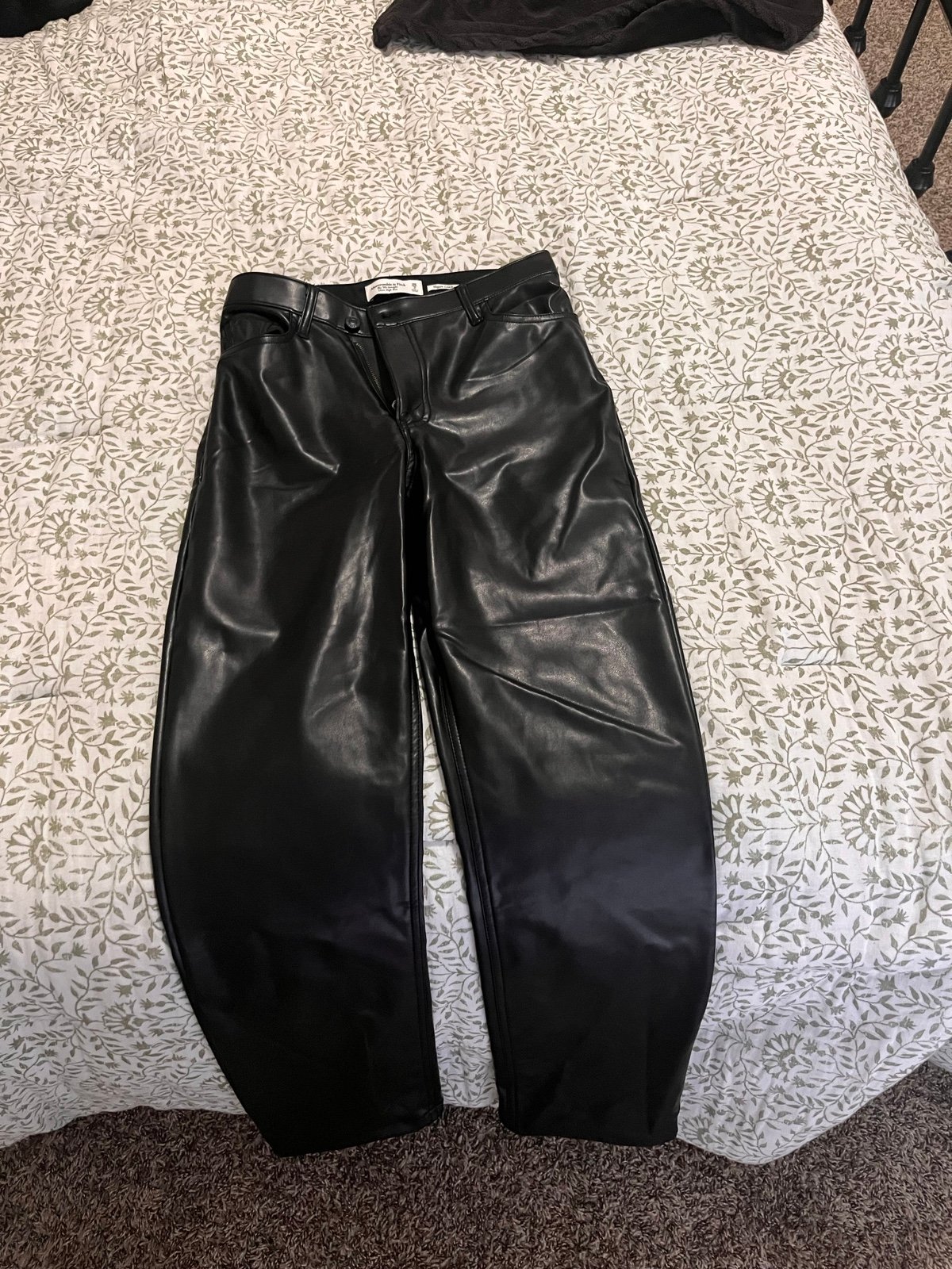abercrombie leather pants
