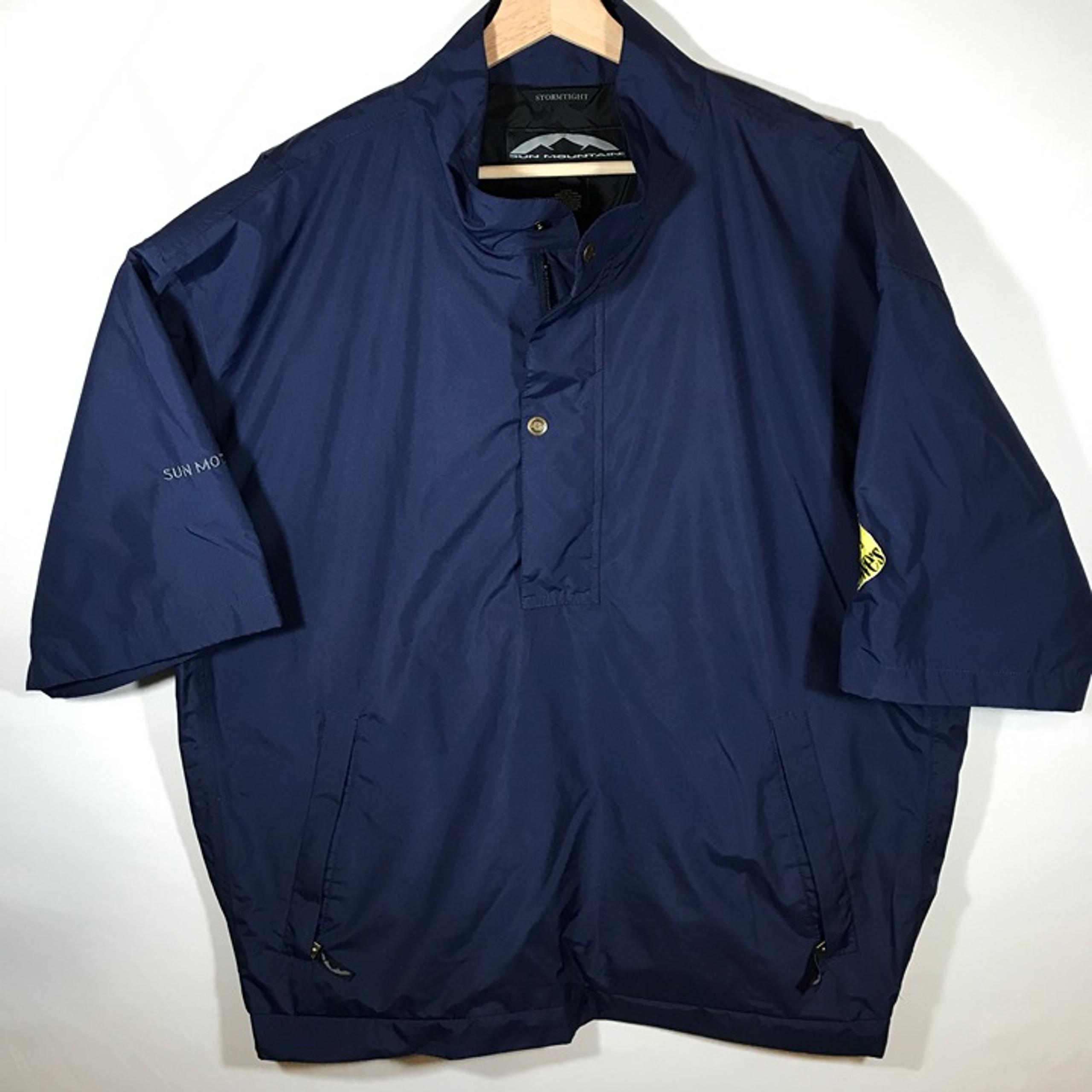 Sun Mountain Men's Large Blue Short Sleeve Stormtight Windbreaker Lined Jacket