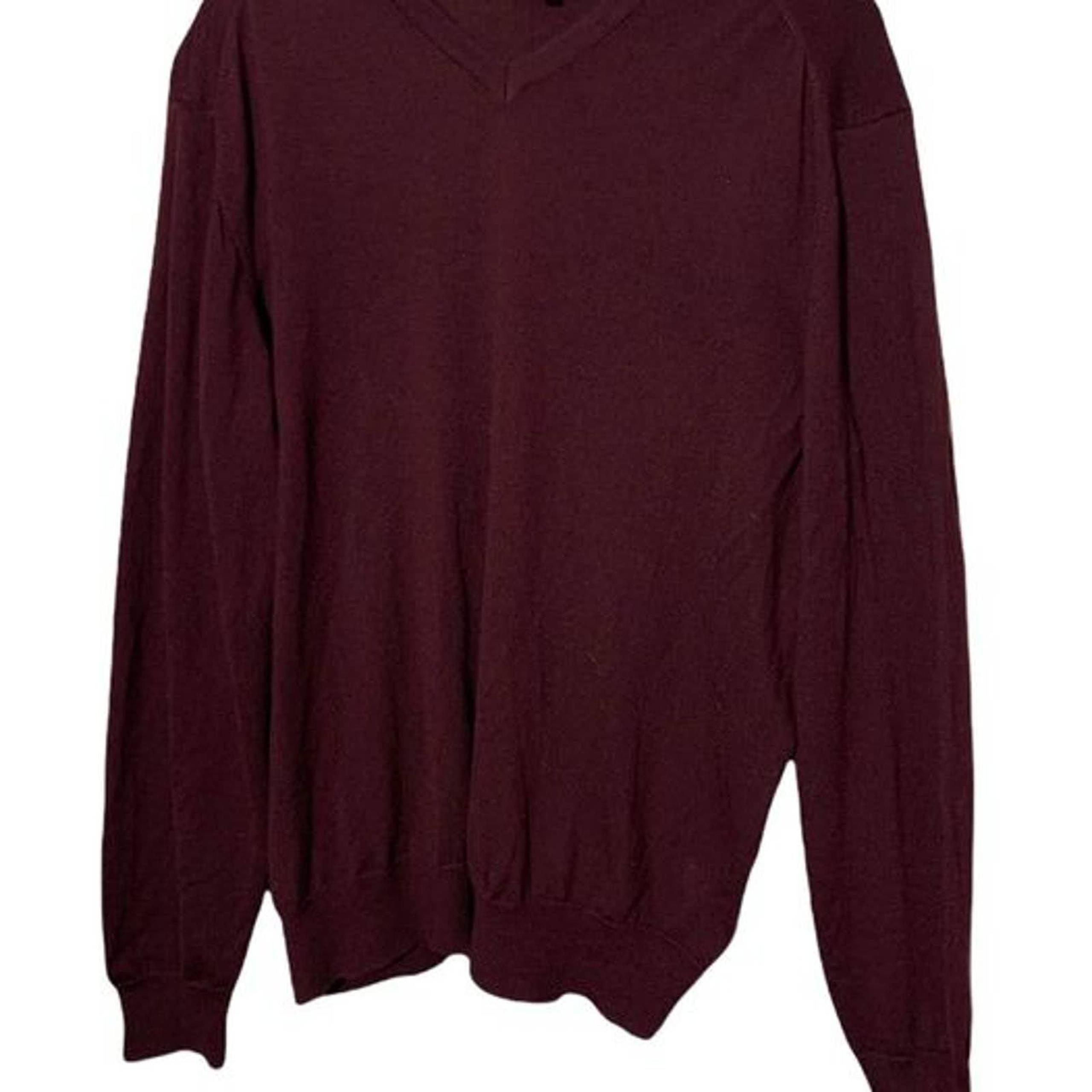 Tahari Mens Burgundy Long Sleeve Shirt XL