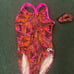 NWT GK gymnastics tumbling dance leotard style E4482 carnival print AXS