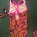 NWT GK gymnastics tumbling dance leotard style E4482 carnival print AXS